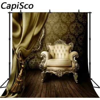 

Capisco photography backdrop European style wall indoor romantic wedding chair light background photo studio camera fotografica