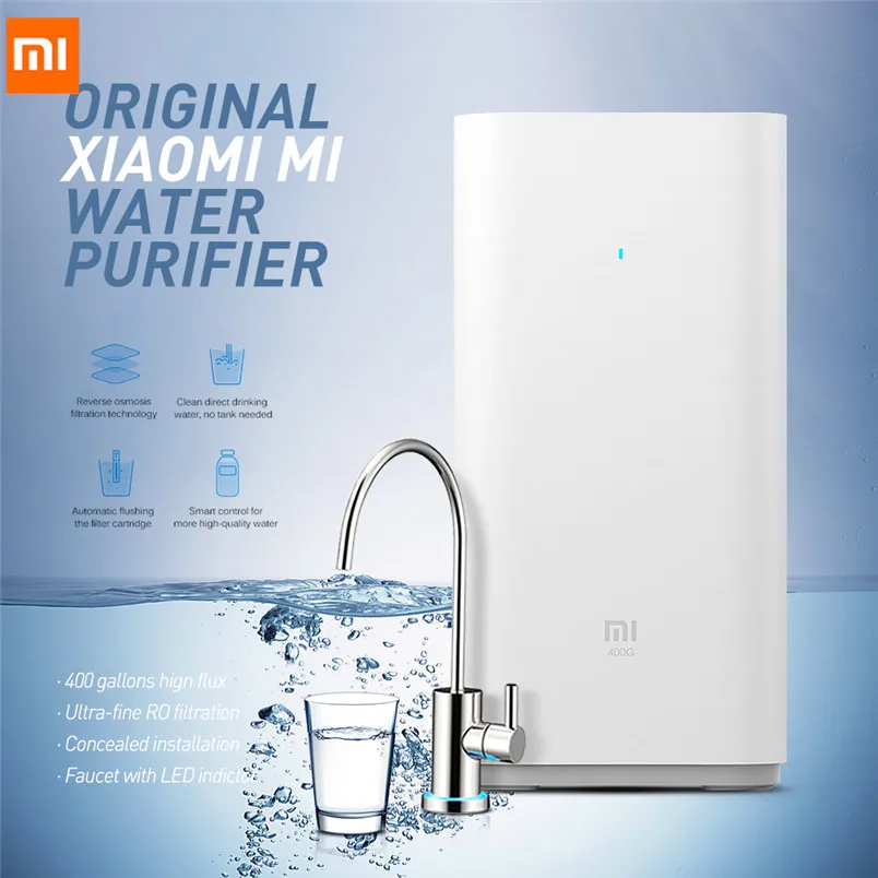 Xiaomi очиститель воды Mijia фильтры для воды Расширенный RO очистка технология обратного осмоса Wifi приложение управление Undermouted Тип