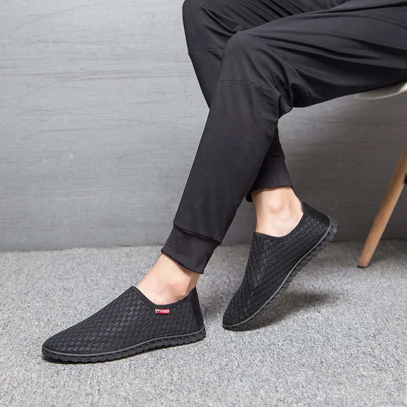 

Autumn Casual Shoes Men Loafers Lazy Network Shoes Male Foot Wrapping Breathable Shoes Men's Flats Size 38-45
