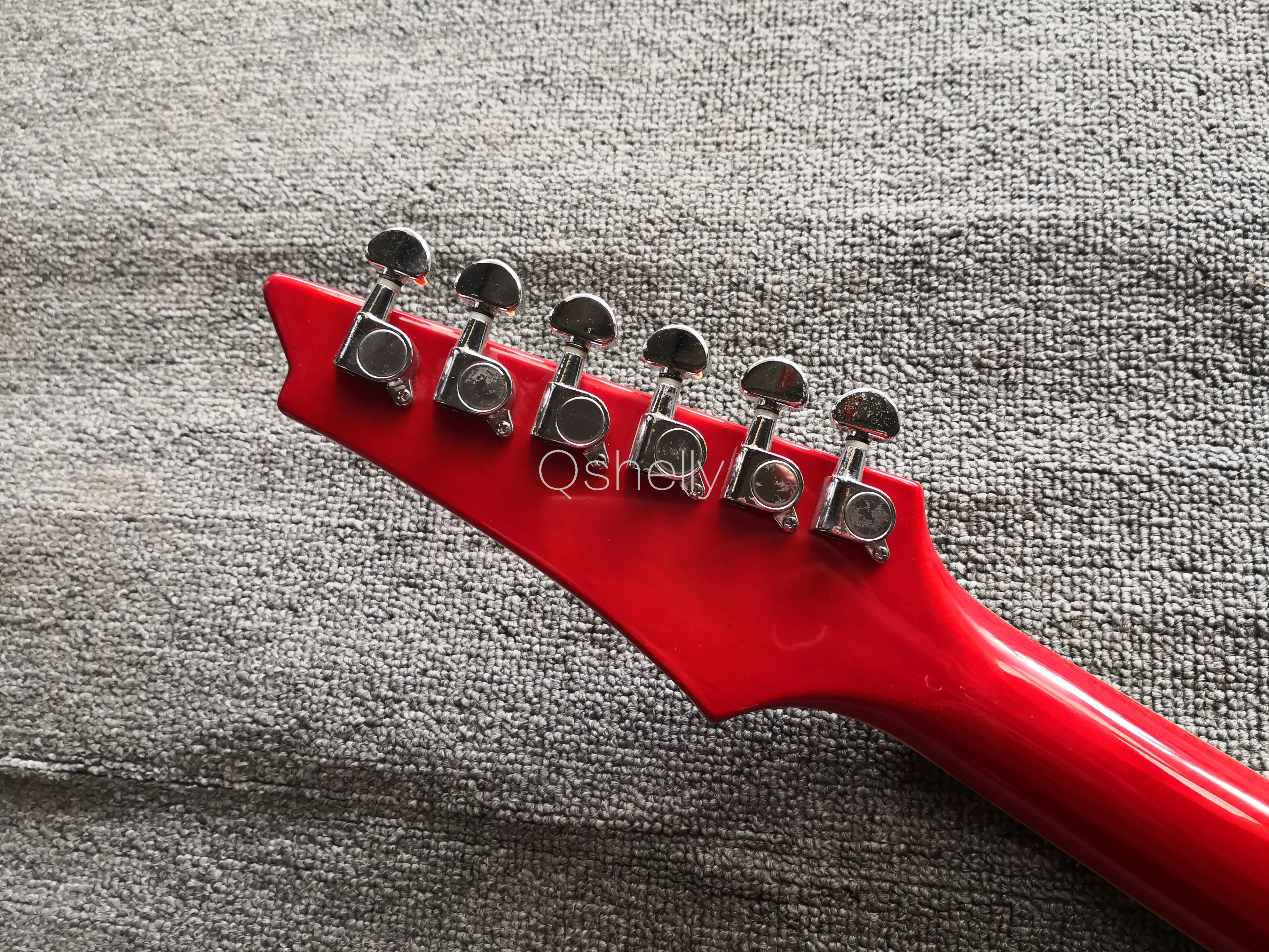 Высшее качество Qshelly пользовательский sunburst flame maple top ebong фингерборд 24 лада