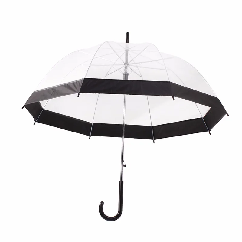 

Plastic Transparent Umbrellas Mushroom Shape Rainproof Windproof Long-Handle Umbrella Women Unbrellas Non Automatic Unbrella