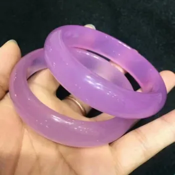 

Natural pink jade hibiscus jade wang peach flower bracelet ladies bracelet