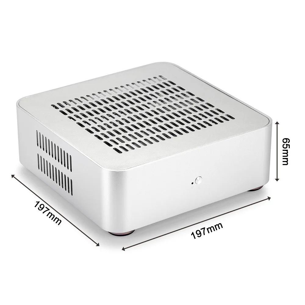 RGEEK L60S All Aluminum Chassis Small Desktop Computer Case PSU HTPC Mini itx pc with Power Supply