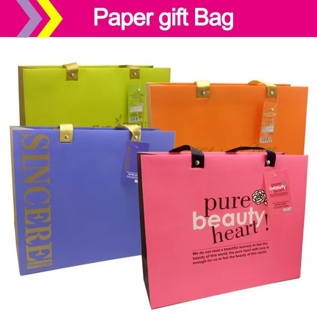 custom cheap handmade gift kraft paper bag
