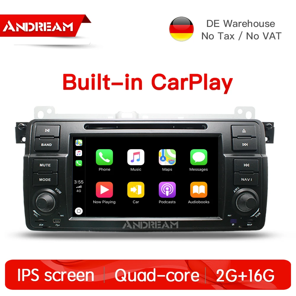 

Quad-Core Android 7.1 2G+16G Built-in carplay IPS screen Car DVD Player For BMW/E46/M3/MG/ZT GPS Navigation Head unit Radio FM