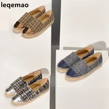 2018 New Fashion Seasons Women's Espadrilles Shoes High Quality Flats Canvas Casual Ladies Loafers Shallow Round Toe Girls Shoes