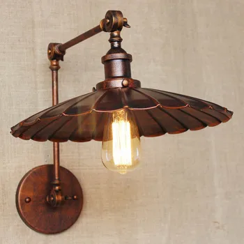 

Industrial Retro Iron Art Wall Lamp Swing Long Arm Wall Decor Wall Light Workroom Bathroom Living Room Cafe Bar Light Fixtures