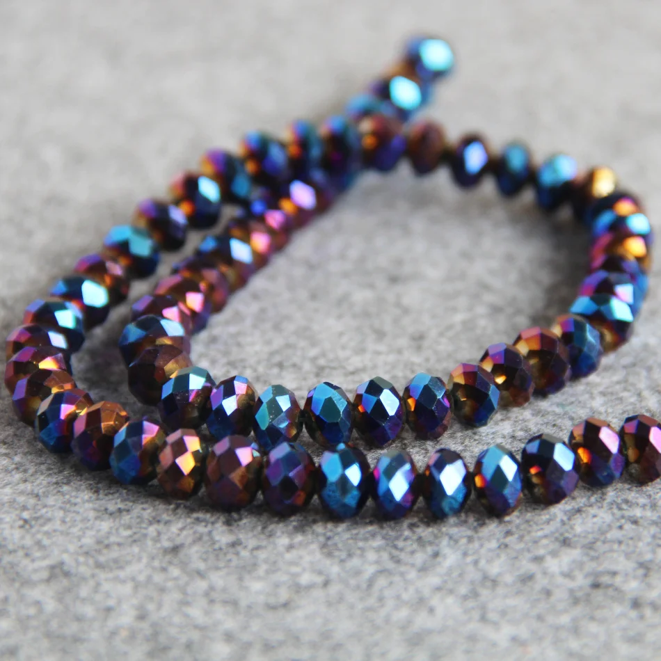 Beautiful Faceted light Purple AB+ colorful glass Crystal beads loose Accessory Parts 15inch DIY Jewelry making design wholesale | Украшения