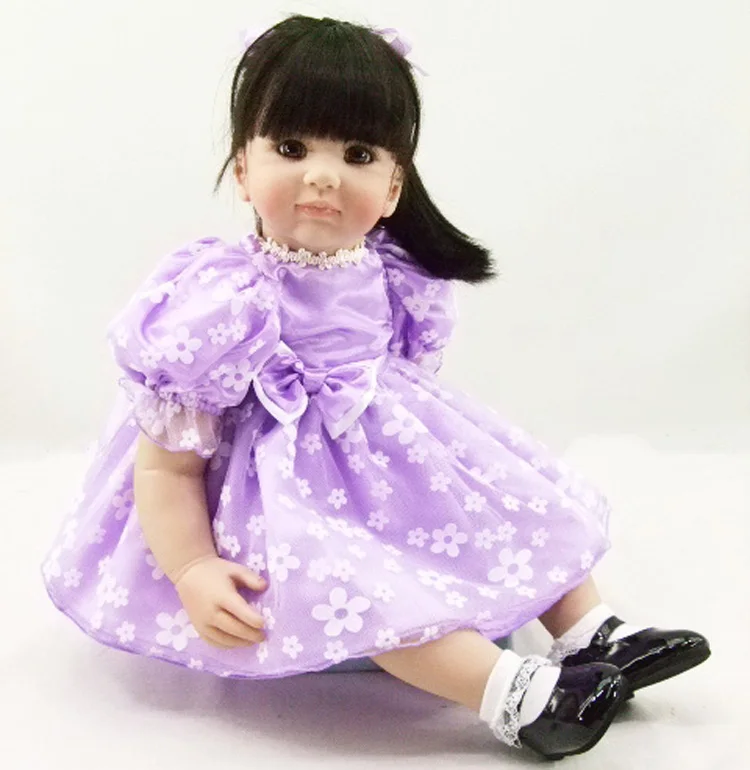 

Bebe Doll Reborn 60cm New Handmade Silicone reborn baby adorable Lifelike toddler Bonecas girl kid menina princess doll gift
