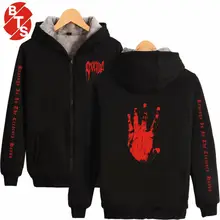 Хип-хоп раппер XXXTentacion Толстая куртка с капюшоном толстовка на молнии Зимняя свободная стильная повседневная теплая одежда