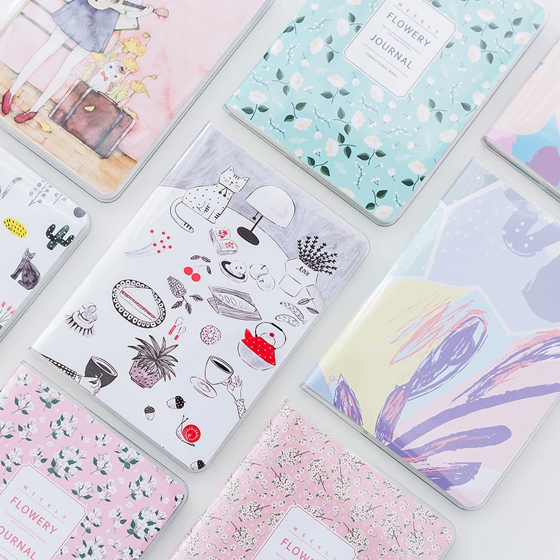 

Fromthenon Yearly Monthly Weekly Planner Fresh A6 Kawaii PVC Cover Notebook Diary Pocket Notepad Gift Stationery school supplies