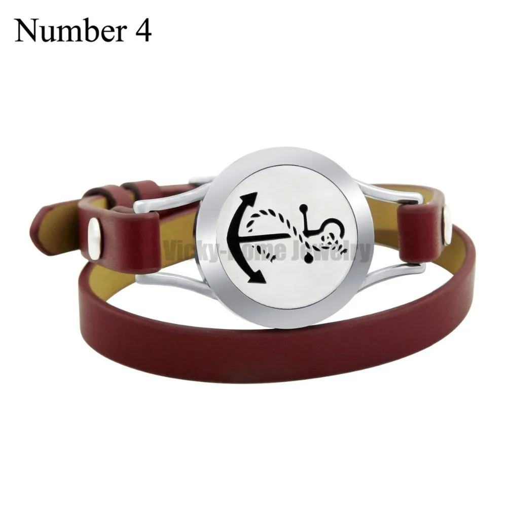 ZP-BS086-5 Diffuser Leather Locket Bracelet_