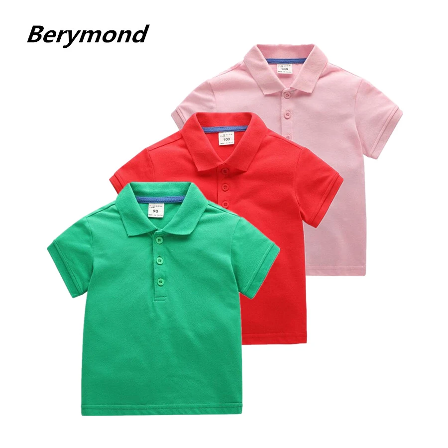 Haute Qualite Enfants Garcons Polo Bebe Garcon Fille Vetements D Ete A Manches Courtes Coton Solide Blanc Rouge Jaune Polo Chemise 7 Couleur Aliexpress