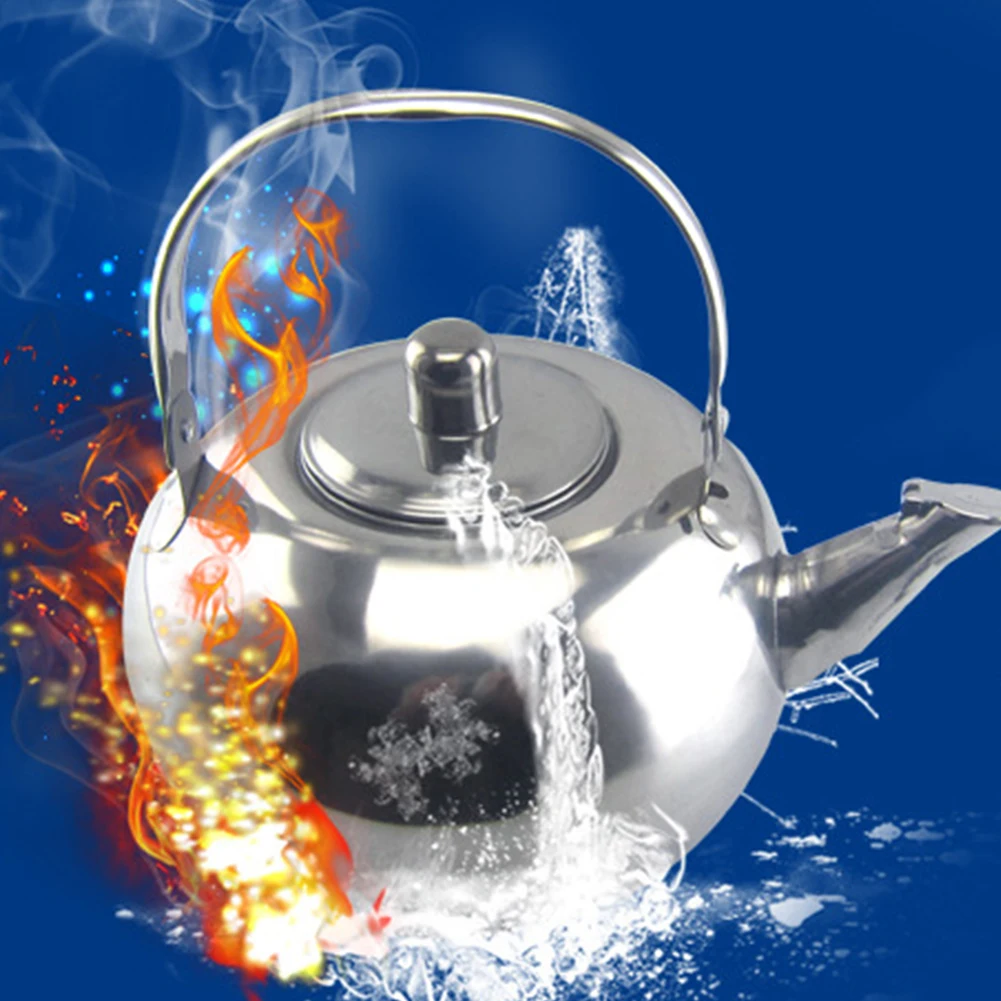 Индукционная плита шариковой формы из нержавеющей стали, прочный чайник, чайник для ресторана и дома с фильтром, безопасная кофеварка для отеля