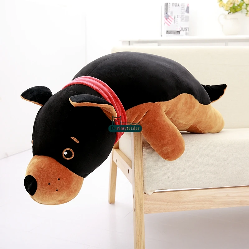  Dormytrader 90cm Big Simulated Animal Dog Plush Toys Soft Stuffed Giant Black Puppy Doll  Wolf Dog Pillow 35inches Gifts for Children DY61659 (13)