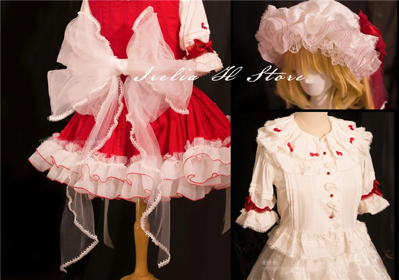 {Сток} Flandre Touhou Project Косплей Flandre Scarlet Косплей Костюм Платье женское ограниченное издание