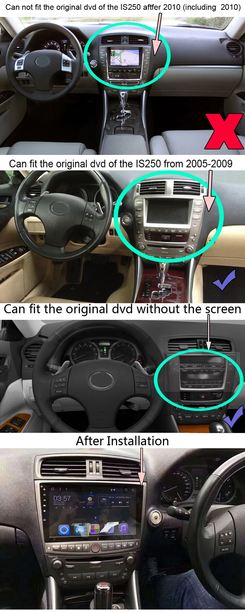 Flash Deal QZ industrial HD 10.2" Android 8.1 T3 Car DVD Player for Lexus IS200 IS220 IS250 IS300 2006-2012 With 3G 4G WIFI GPS Navi Radio 4