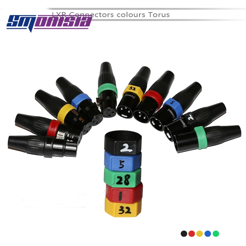 Smonisia 50 шт. кольца для XLR Мужской Женский штекер многоцветное кольцо