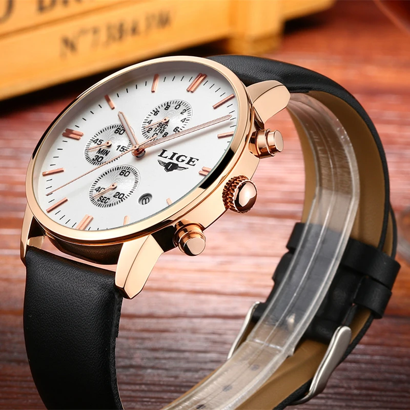 LIGE Mens Watches Top Brand Luxury Male Military Sport Luminous Watch men Business quartz-watch Male Clock Man Relogio Masculino