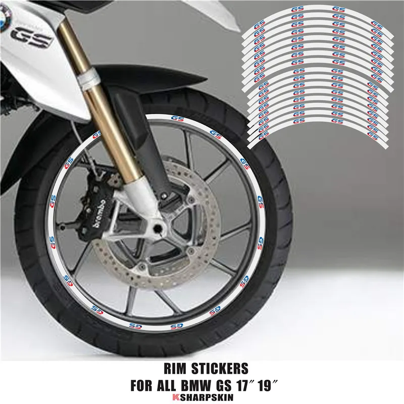 

Reflective sticker Motorcycle Wheel decals Tire Rim Stickers For BMW F700GS F750GS G310GS R1200GS Adventure R1150GS