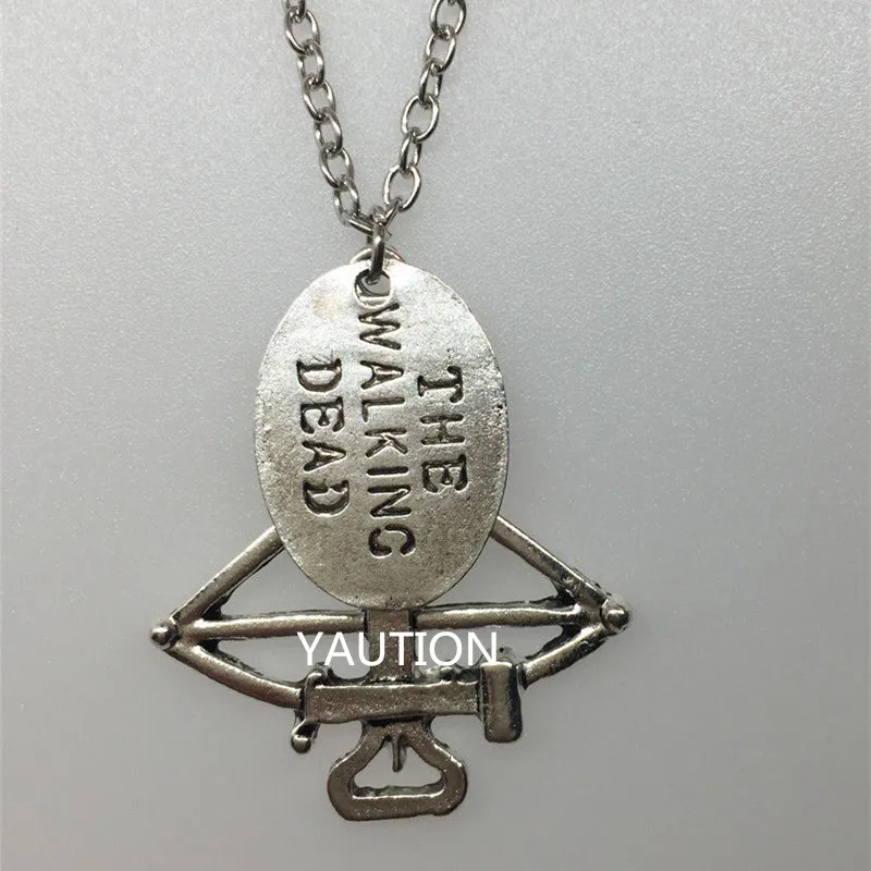 Tibetan Silver The Walking Dead Jewelry Pendant Chain Necklace Jewelry
