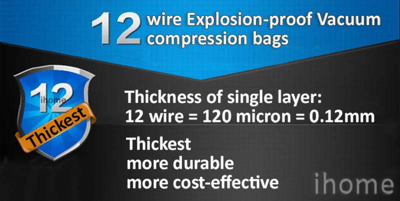 11 шт., вакуумные пакеты для хранения с насосом, высокое качество, 12 проводных вакуумных одеял, сжатая сумка для хранения на молнии