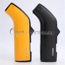 COHIBA ветрозащитный Портативный 2 струйный фонарь Зажигалка для сигарет с подарочной упаковкой
