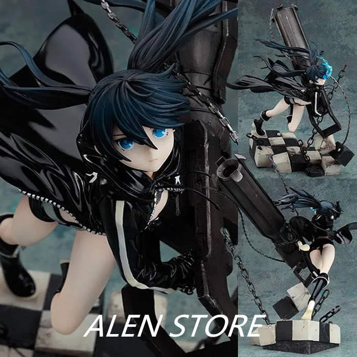 

24cm Black Rock Shooter Japanese anime figure Dark Miku Strike with Cannon scenario