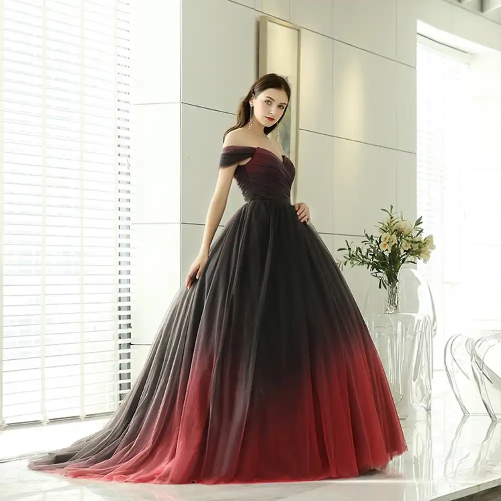 long gown design off shoulder