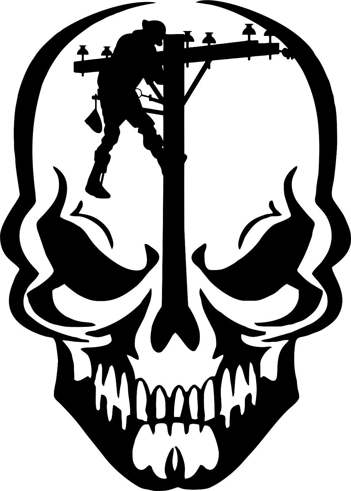 Skull Vinyl Decal /"Sticker/" For Car or Truck Windows Laptops etc