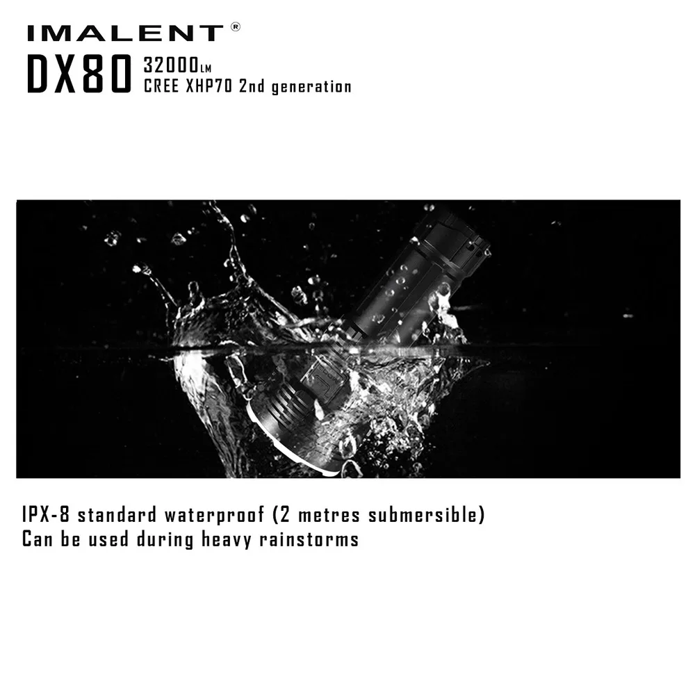 Горячие поступления IMALENT DX80 XHP70 светодиодный самый мощный прожектор светодиодный фонарик