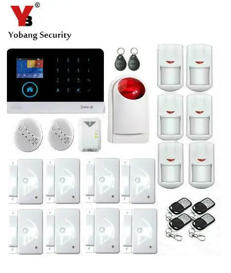 Yobang Security-Android IOS APP Alarms GSM Home Security System WIFI Wireless Home Alarm Window/ Door Sensor Gas Leak Sensor