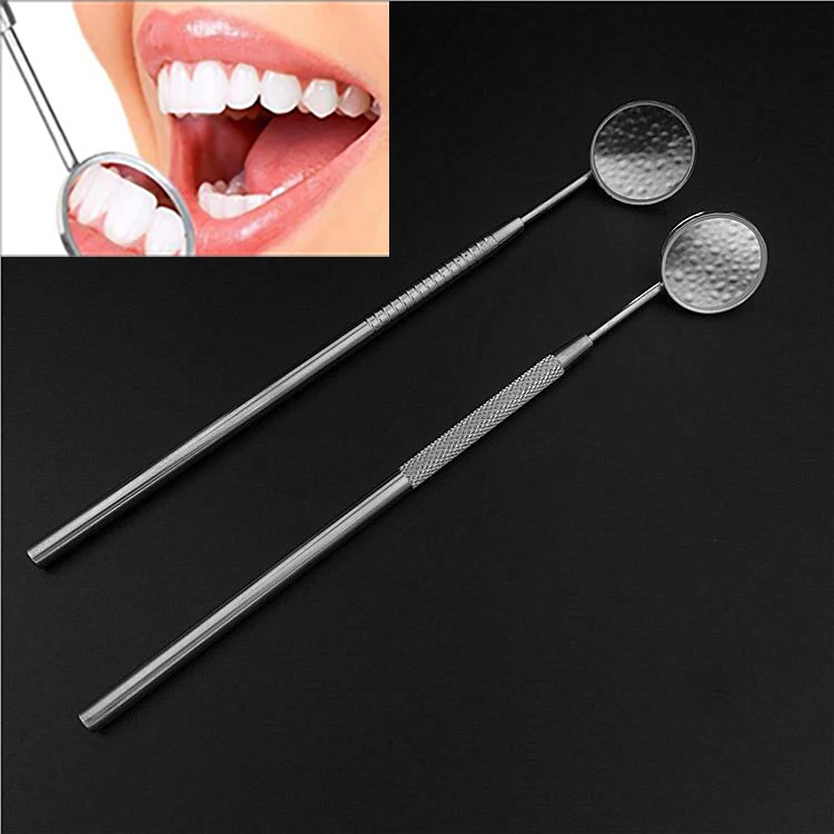 

2pcs Stainless Steel Dental Mirror Instruments Mouth Oral Care Teeth Whitening Clean Dentist Tools Dentistry Lab Mirror