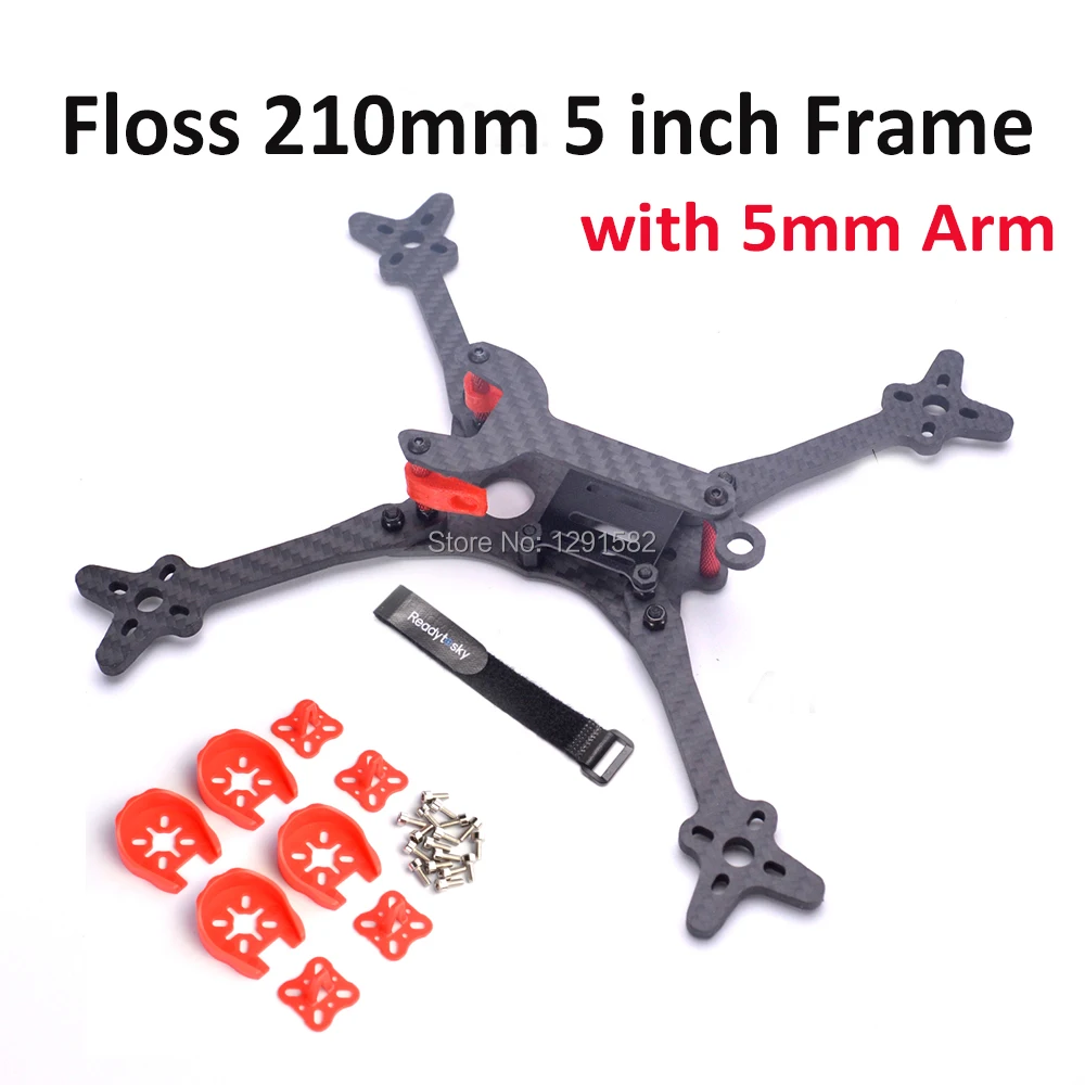 

Floss 210 210mm 5 inch FPV Racing Frame kit With 4mm / 5mm Arm high durability carbon fiber drone Quadcopter better than QAV210