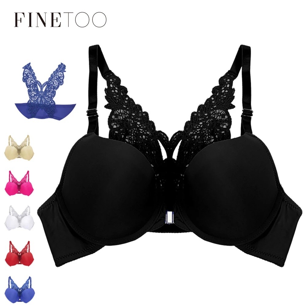 

Fashion Sexy Bra Super Push Up Bra Front Closure Bras For Women Butterfly Racerback Brassiere Small Breast Push Up Biustono Hot