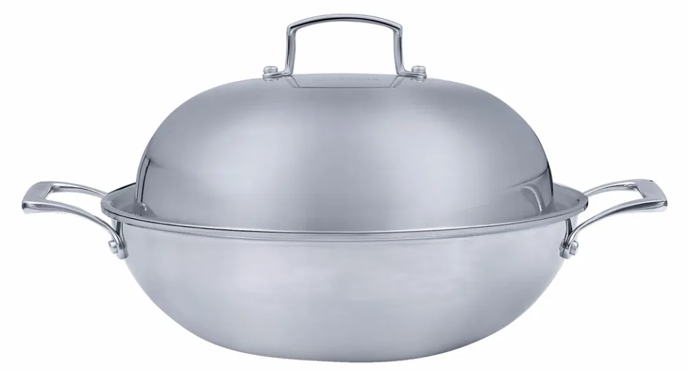 Wok 3 слойная Толстая сковорода для приготовления пищи inox 32 см Роскошная