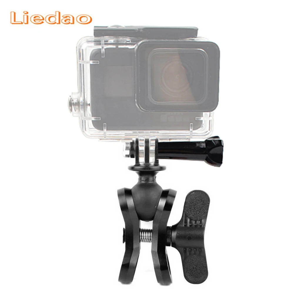 Liedao CNC Spherical Butterfly Clip Arm for Gopro Clamp Mount Aluminum Digital SLR Camera Accessories Xiaoyi SJCAM | Электроника