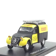 1/43 Aleación de simulación Vintage Citroen 2CV Continental Edison colección modelo ingeniería Diecast Juguetes Coche