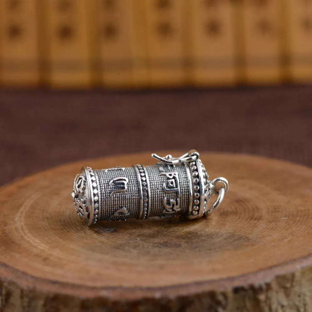 Балмора 925 пробы серебра буддийских шесть слов Подвески «Сутра» для Для женщин Для мужчин тайский серебряный Серебряные ювелирные изделия без цепи
