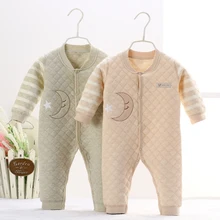 Newborn Baby Cotton Warm Thicken Baby Rompers Long Sleeve Natural Organic Winter Autumn Jumpsuit Top Quality