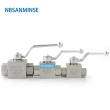 NBSANMINSE High Pressure Hydraulic Ball Valve KHB 1/8 1/4 3/8 1/2 NPT G Manual Valve Engineer Industry On Off valve globe valve 2 way nc 1 1 4 in f npt