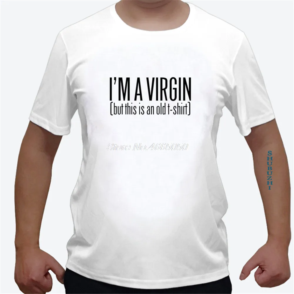 Бесплатная доставка Модальная Футболка с принтом забавная футболка I'm a virgin мужская летняя футболка хипстер футболки shubuzhi футболка