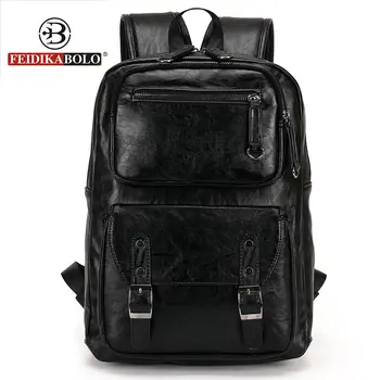 European and American style Solid high quality Genuine leather men backpack shoulder bag Schoolbag computer Travel bag 6002-F europe and the retro style men and women backpack genuine leather knapsack casual travel bag schoolbag packsack men bags