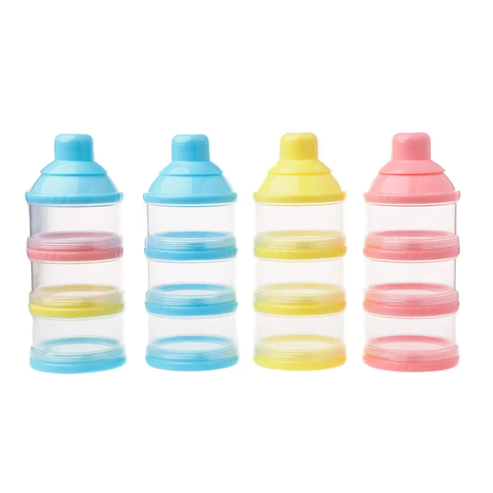 

Portable Baby Infant Feeding Milk Powder &Food Bottle Container 3 Cells Grid Box