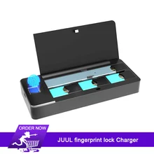 Pandora 1100 мАч портативное зарядное устройство с блокировкой отпечатков пальцев чехол для зарядки универсальный совместимый для JUUL Зарядка для электронной сигареты