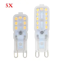 Светодиодные лампы G9 лампа 3 W 5 W 220 V SMD2835 G9 светодиодный лампы 360 градусов освещение с высоким коэффициентом пропускания теплый