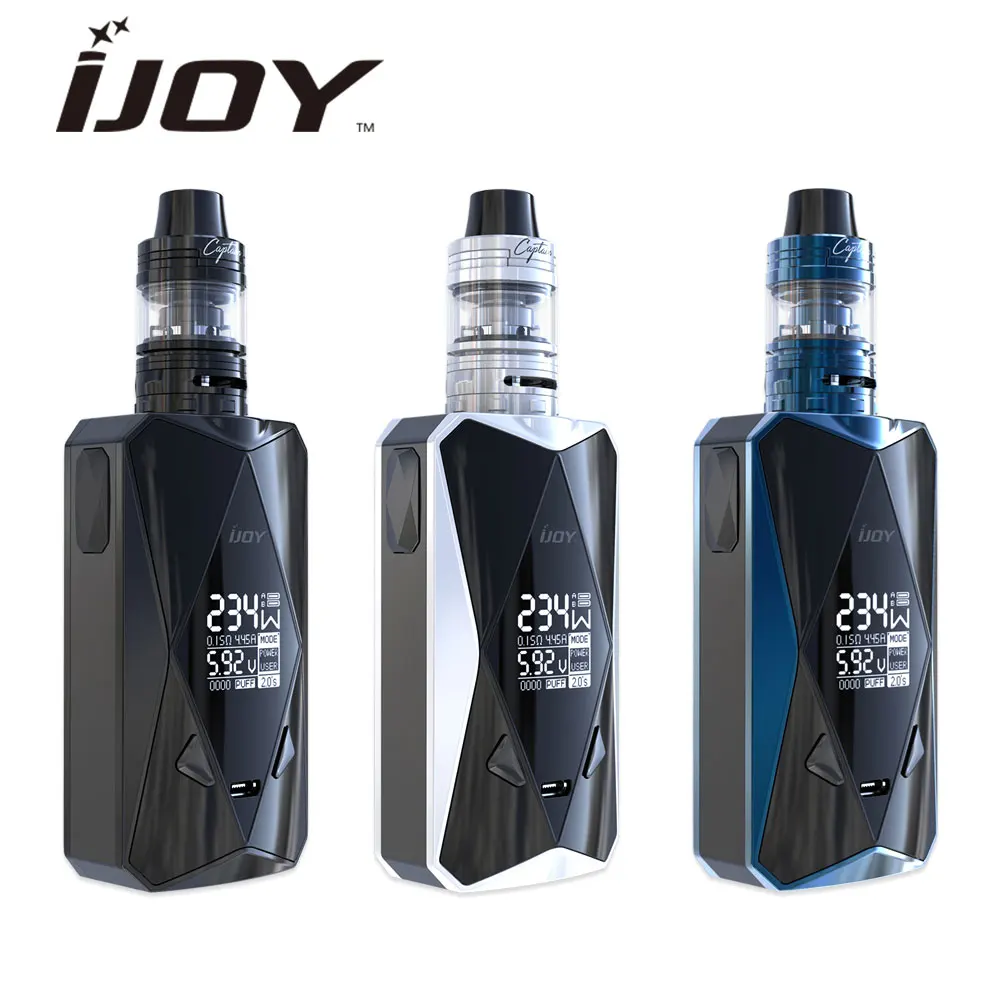 

Clearanc IJOY Diamond PD270 Starter Kit with 2ml Captain Mini Tank & Diamond PD270 Mod 234W Output No Battery Vs Captain PD1865