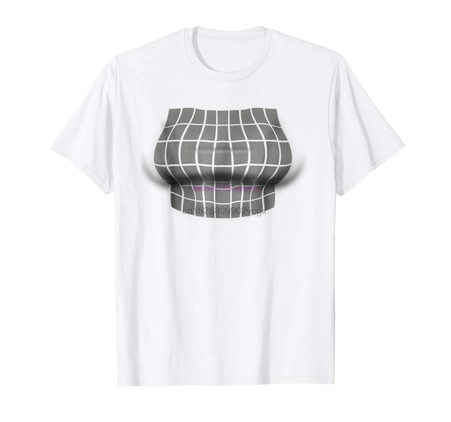 

GILDAN brand men shirt Big Boob Optical Illusion T Shirt