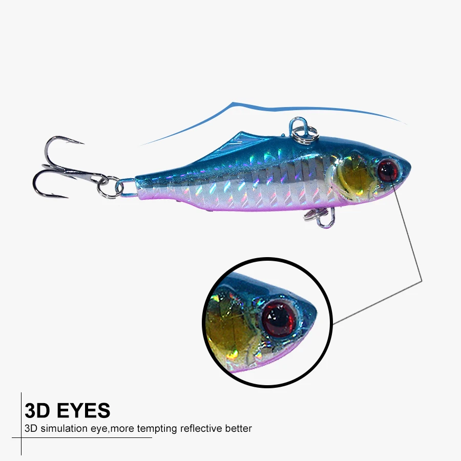 Isca de Peixe de Pesca de Metal Pesca de Água Lote cm 3d Olhos Lifelike Duro Luminosa Isca Mar Rio Lago Salgada Pesca 6 Pçs - 14g 15 Iscas artificiais
