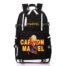 Marvel Comics Captain Marvel Super Hero Movie Backpack Student School Bags for Men Woman Rucksack Mochila Bag Backpack